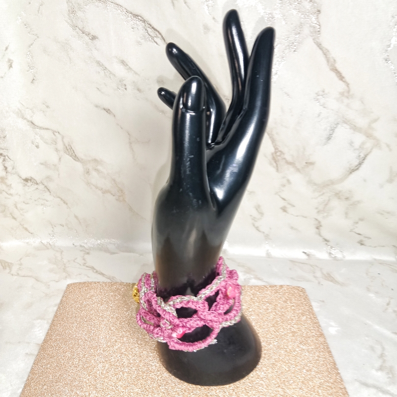 Bracelet chainette rose