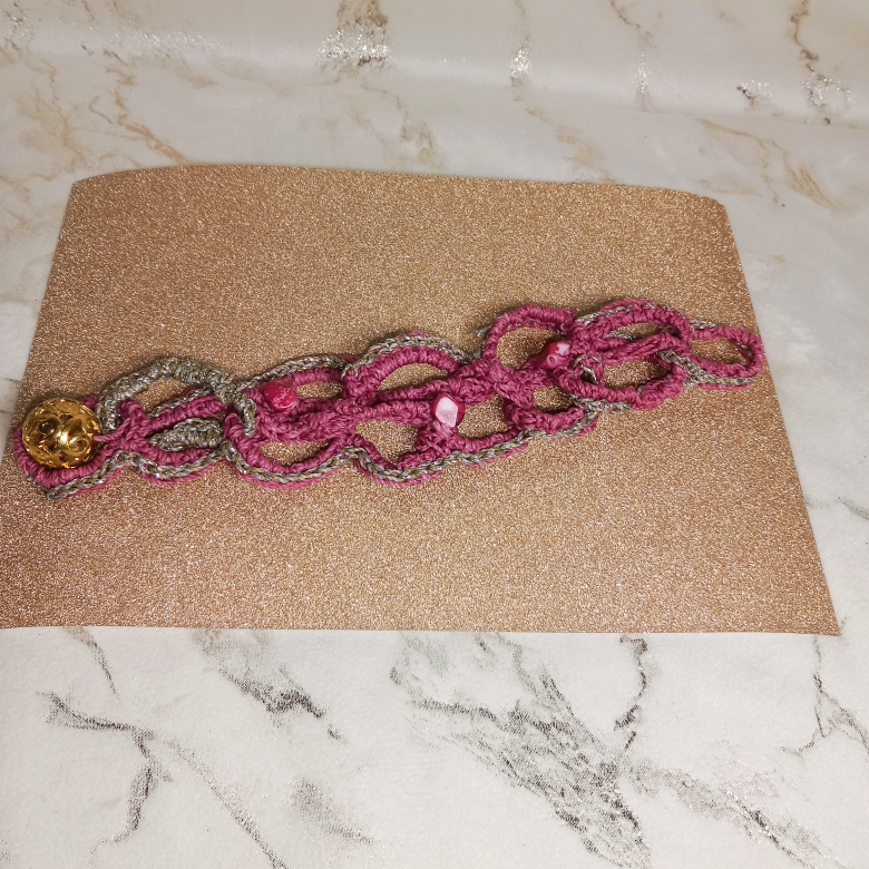 Bracelet chainette rose – Image 4