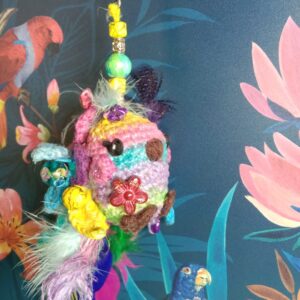 Porte-clés oiseau tropical