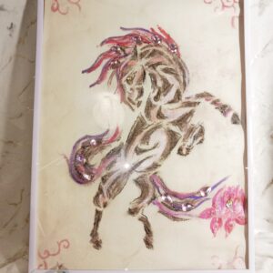 Toile au pastel cheval