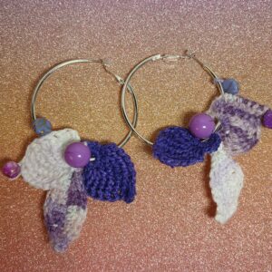 Anneaux feuilles violettes