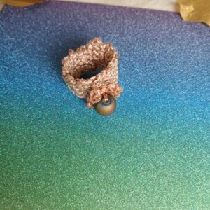 Bague crochetée cuivrée
