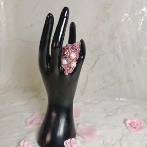 Bague pastel crochetée