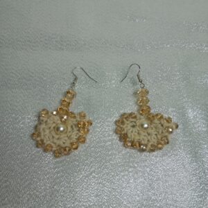 Petites boucles d'oreilles crochet et strass