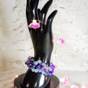 Bracelet aux perles en verre