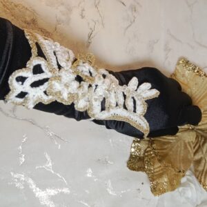 Brassard de mariage blanc et doré