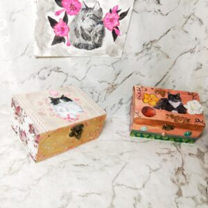 Coffret en bois peint à la main personnalisé