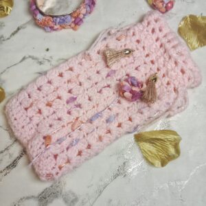 Pochette rose claire brillante