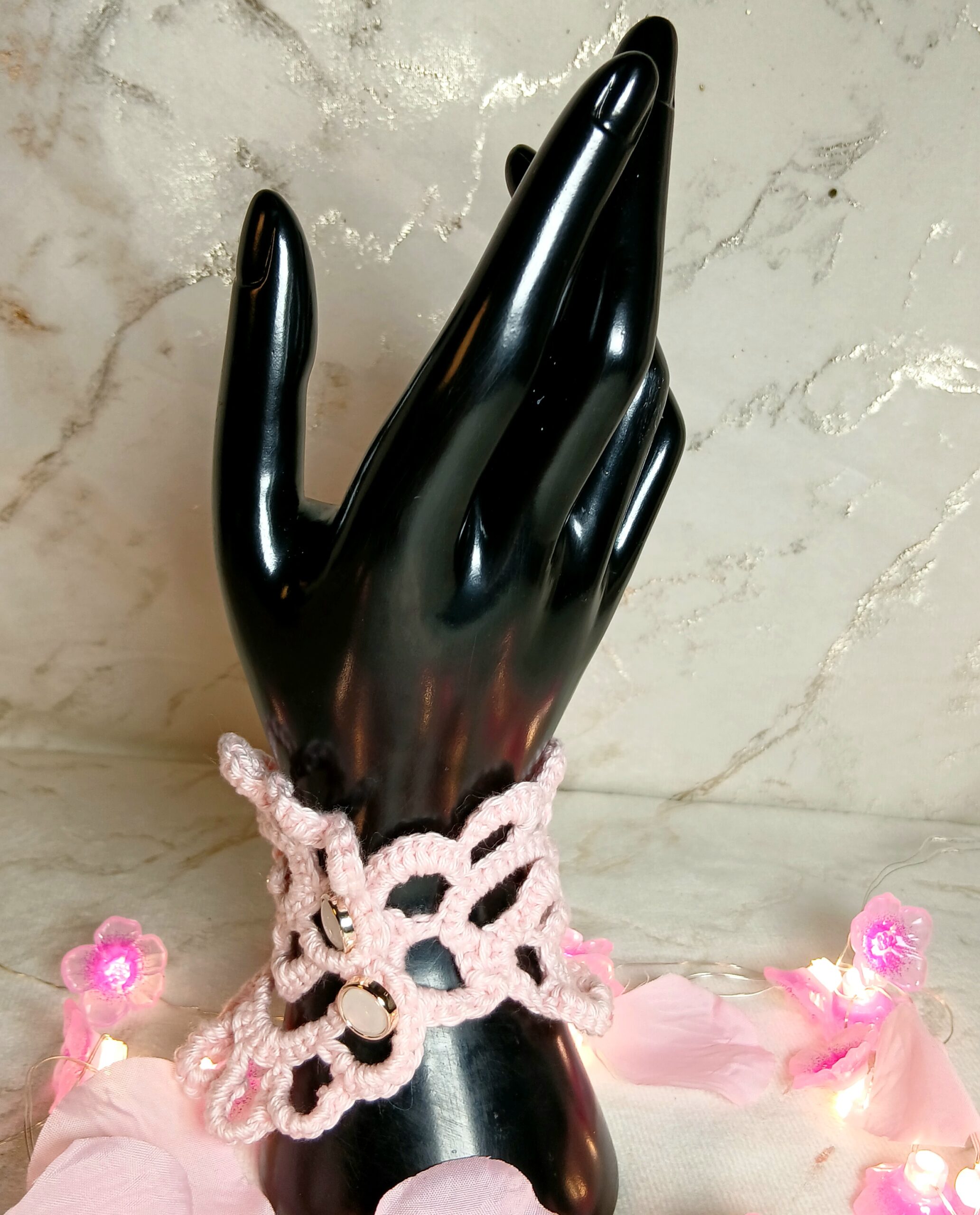 Manchette rose clair