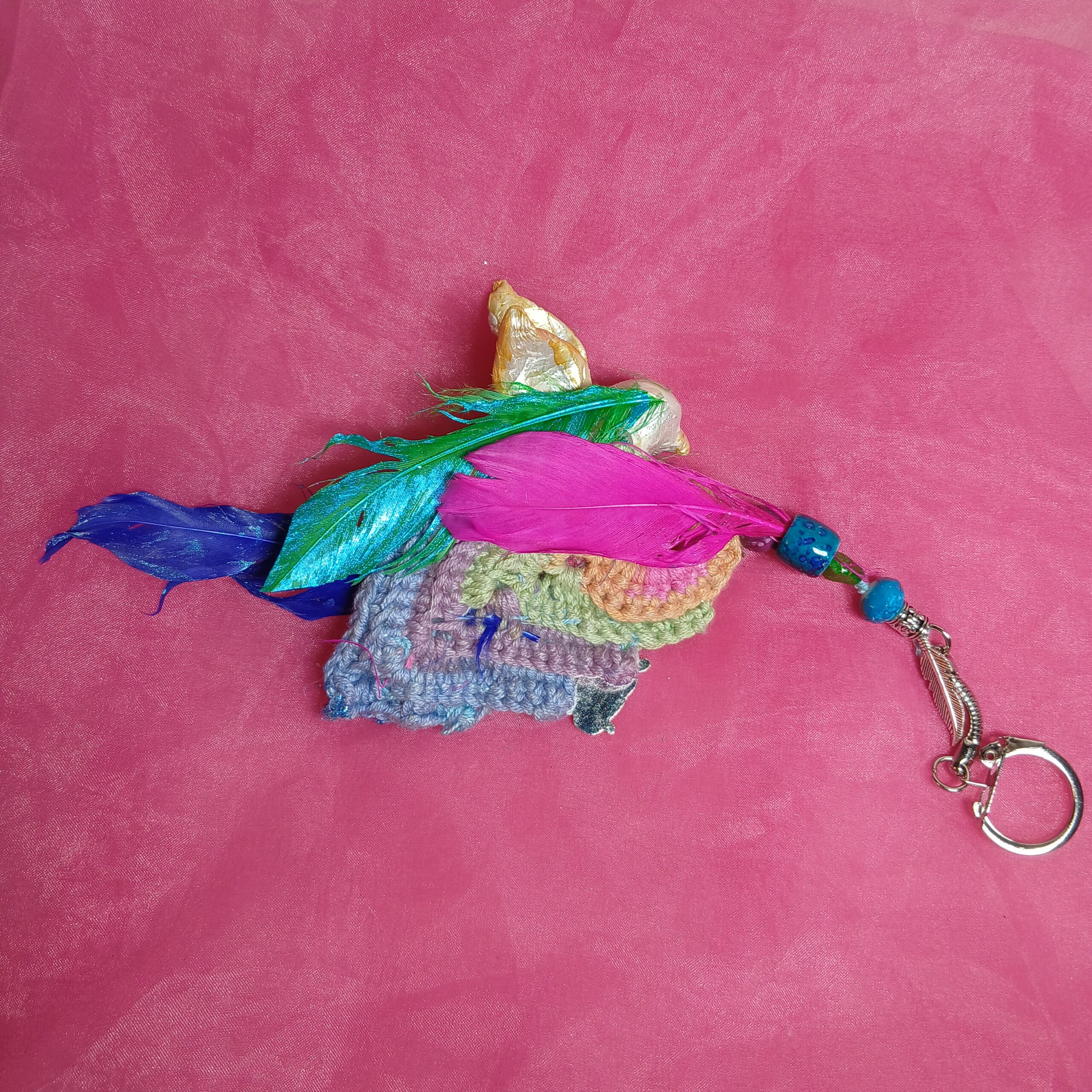 Porte-clés oiseau et plumes – Image 2