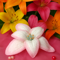 le Lys crochet avec fond